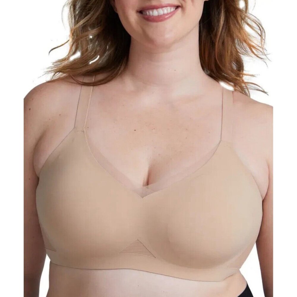 Honeylove Crossover Bra 3X Nude Beige Wireless Removable Pads